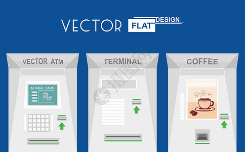 自助取票机平面设计电压 终端 咖啡设计图片