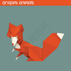 狐狸折纸数字宠物高清图片