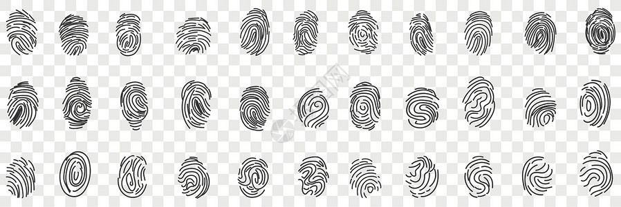 生物多样性减少个人身份证拼图集的指纹设计图片