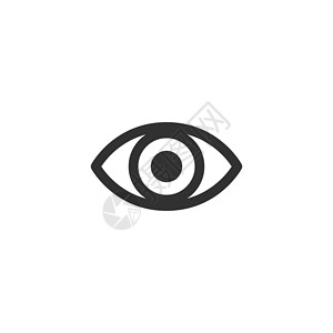 眼睛黑色网络和移动的眼图标 现代最低数量库存矢量插图 以白色背景隔离设计图片