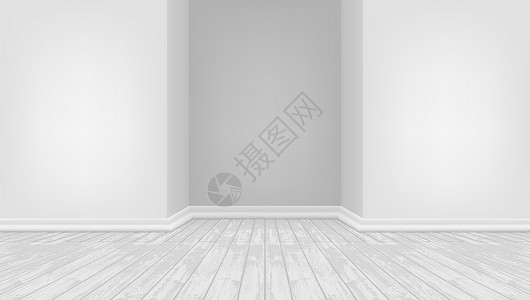 3D 现代光化内部背景木头工作室灰色白色房间地面背景图片