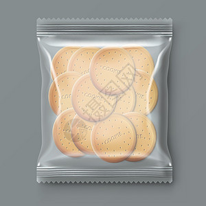 饼干袋透明塑料纸片饼干包装广告零售小样巧克力食物洗涤剂筹码产品糖果盒子插画