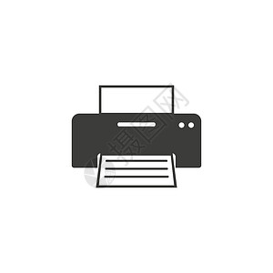 打印机打印复制 设备 打印机图标 矢量说明 平面设计商业艺术技术邮件文档机器按钮蓝色网络电脑插画