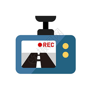 汽车驾驶录像机矢量图标它制作图案高清图片
