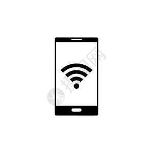 移动电话 智能手机 WiFi 矢量图示 图标背景图片