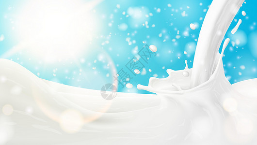 Pouring 牛奶现实主义模版背景图片