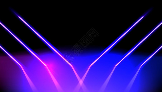 尼昂光线粉色和蓝线背景摘要激光游戏插图科学荧光门户网站光谱正方形展示照明蓝色的高清图片素材