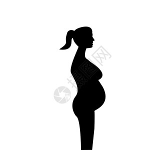 孕妇肚子矢量怀孕妇女 双影图标 矢量插图 平坦卡通片父母身体母亲剪贴婴儿家庭腹部成人生活插画