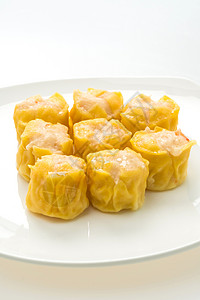 中国蒸汽水饺饺子盘子美食食物白色小吃餐厅背景图片
