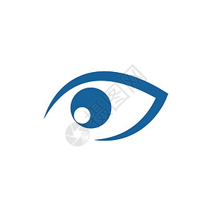 眼部护理标志 vecto创造力插图健康技术手表公司蓝色商业医生标识背景图片