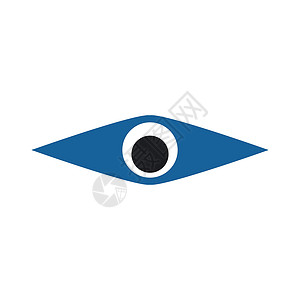 眼部护理标志 vecto创造力镜片标识公司蓝色健康光学插图手表商业背景图片