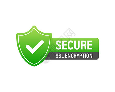 插上屏蔽层安全连接图标矢量插图在白色背景上隔离 平面样式安全 ssl 屏蔽符号 受保护的安全数据加密技术 https 证书隐私标志挂锁徽章设计图片