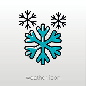 冻结的白色Snowflake 雪雪雪图标 气象学 天气季节空气按钮冻结插图气象装饰品薄片白色降雪插画