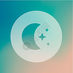 月亮和恒星透明图标背景图片