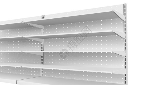 用于产品促销的特写仓库显示套放零售价格陈列柜货架架子市场书柜小样标签插图背景图片