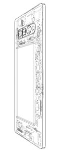 智能电话概念大纲方案3d案件传感器按钮塑料电池展示工具屏幕背景图片