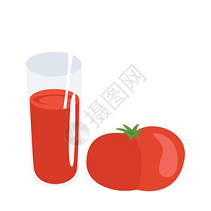 可口果汁番茄汁和番茄插图 适合你公司的设计设计 合适吗?设计图片