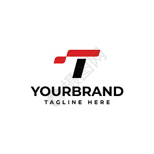 商标标识字母 T 标识 您的公司身份技术 赛跑标志设计概念模板设计图片