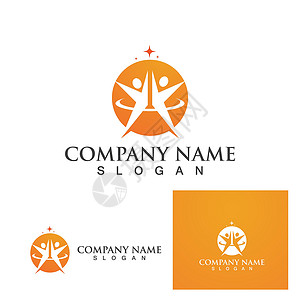 Star Logo 模板矢量药品男人生态瑜伽人物平衡公司身份徽章生活背景图片
