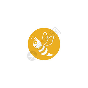 它制作图案蜜蜂标志矢量图标产品蜂窝插图眼睛微笑动物黄色送货昆虫卡通片背景图片