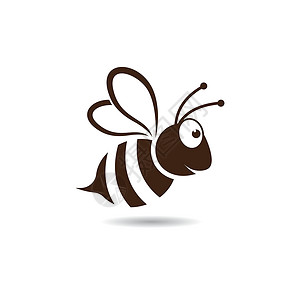 它制作图案蜜蜂标志矢量图标黑色产品黄色送货昆虫插图飞行微笑食物艺术背景图片