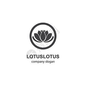 Lotus 标识模板矢量图标精品酒店园艺温泉农场植物首饰瑜伽奢华叶子金子背景图片