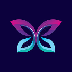 美女蝴蝶标志图片标识温泉插图创造力商业艺术翅膀公司背景图片