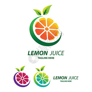 它制作图案柠檬标志图像果汁饮食食物橙子叶子插图坡度水果绿色插画
