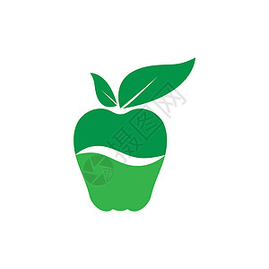 苹果图标矢量公司营养绿色插图农业商业叶子饮食水果标识背景图片