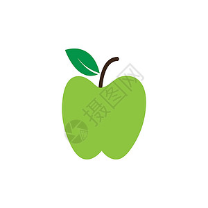 苹果图标矢量商业插图标识公司营养水果红色饮食叶子绿色背景图片
