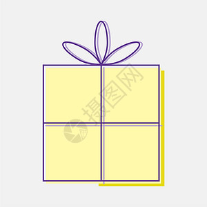 盒子与胶带图片黄色礼品盒 带精细的胶带 安全盖盖设计图片