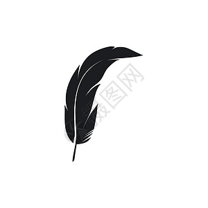 黑色羽毛雨滴羽毛标志 vecto教育插图律师鹅毛笔白色作家创造力绘画标识公司插画