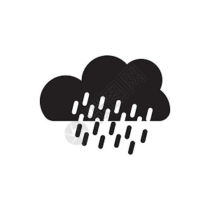 雨云矢量气候天气风暴雨滴天空白色插图蓝色季节标识背景图片