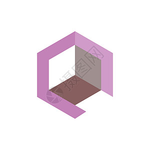 立方企业矢量技术插图立方体等距六边形正方形盒子标识背景图片