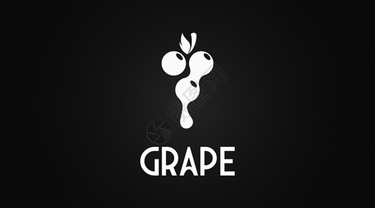 葡萄酒标识Retro 样式中的新葡萄Logo概念果汁酒精浆果徽章酒厂收成标签品牌水果艺术背景