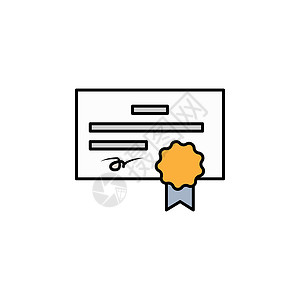 证书 许可证彩色图标 可用于网络 徽标 移动应用程序 UI UX设计图片