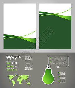 可再生能源消耗空白小册子设计元素集背景图片