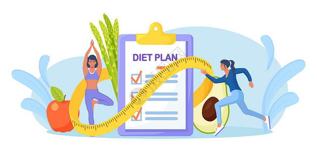 牛油果泥饮食计划清单 人们用水果和蔬菜做运动 训练和计划饮食 做瑜伽的女孩 营养减肥饮食 个人饮食 健康生活方式 健身营养师福利女士排毒设计图片