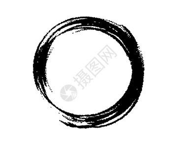 圆圈纹绘制圆线 抽象黑笔画笔纹设计图片