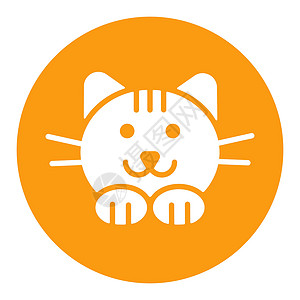 CATCat 矢量晶体图标 宠物动物符号小猫猫咪插图卡通片标识插画