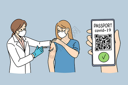 接种护照和免疫概念 (a) 预防注射疫苗;高清图片