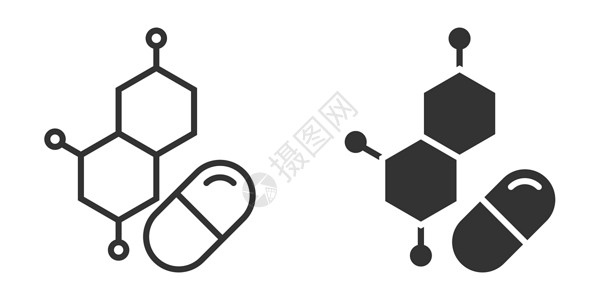 倒白色药片静态维他命药片注解图标 白色孤立背景的立方体矢量插图 抗生素标志业务概念治疗疾病处方医院药店网络化学药理药品治愈插画