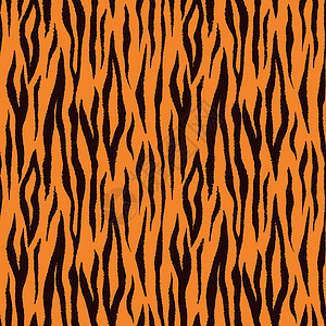 橙色图案的地毯虎形无缝图案 孟加拉橙色猎物重复印刷品 矢量野生动物皮肤艺术动物园皮革情调收藏斑点装饰丛林插图异国毛皮插画