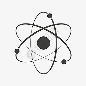 质子Atom 矢量图标白背景设计图片