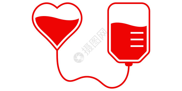 采血室采血和输血图标 捐赠者标志 输血站标志插画