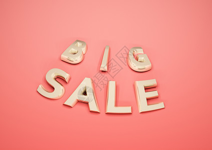 大 SALE 3D 插图的尺寸3d生活营销销售标签庆典广告零售店铺渲染背景图片