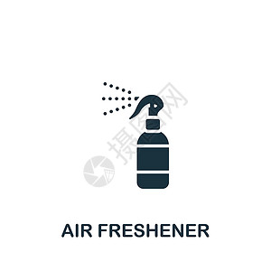 空气清新图标 用于模板 网络设计和信息图的单色简单图标插画