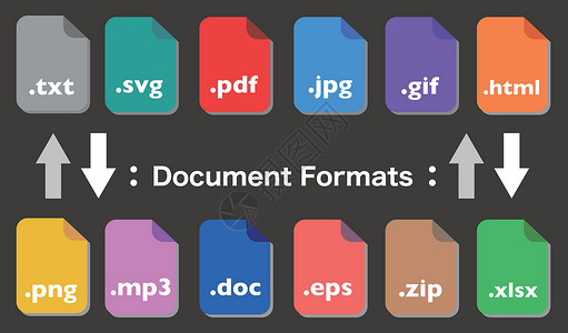 文档图标的文件格式图片素材