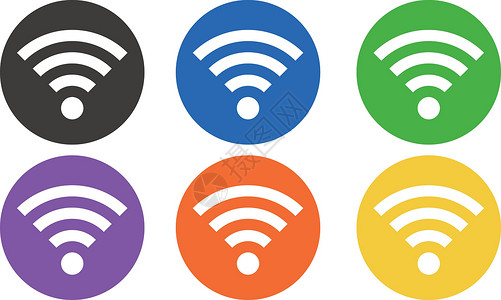 Wi-Fi 图标是圆的 有颜色变量高清图片