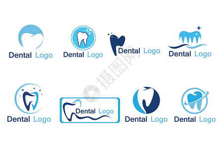 诊所标志它制作图案牙科标志模板矢量叶子牙医家庭微笑临床皮肤科插图科学援助艺术设计图片
